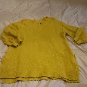 Pilcro/ Anthropologie bright yellow V-Neck Sweater